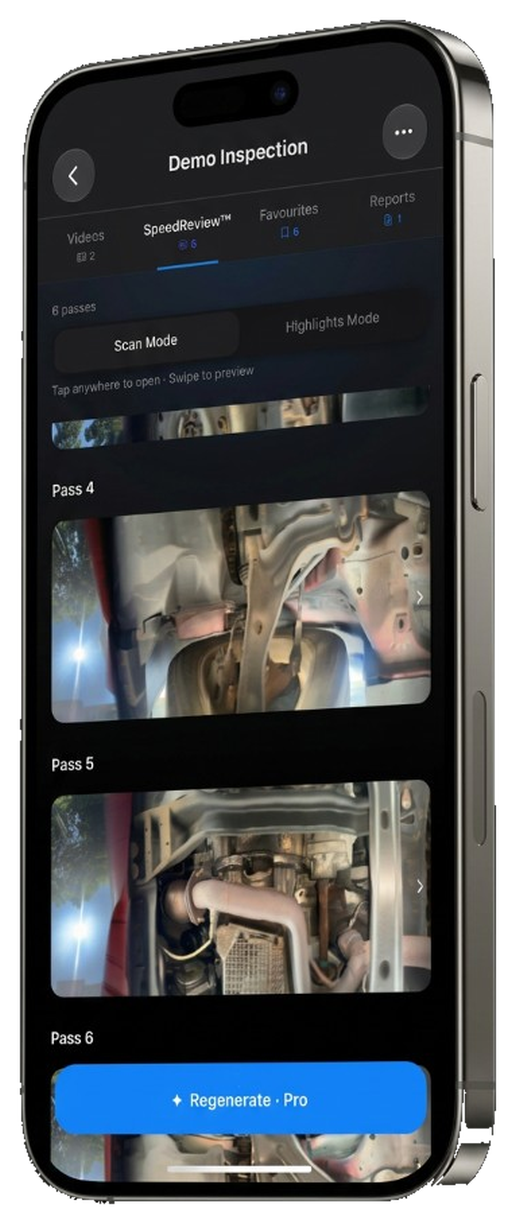 SpeedReview passes on a phone
